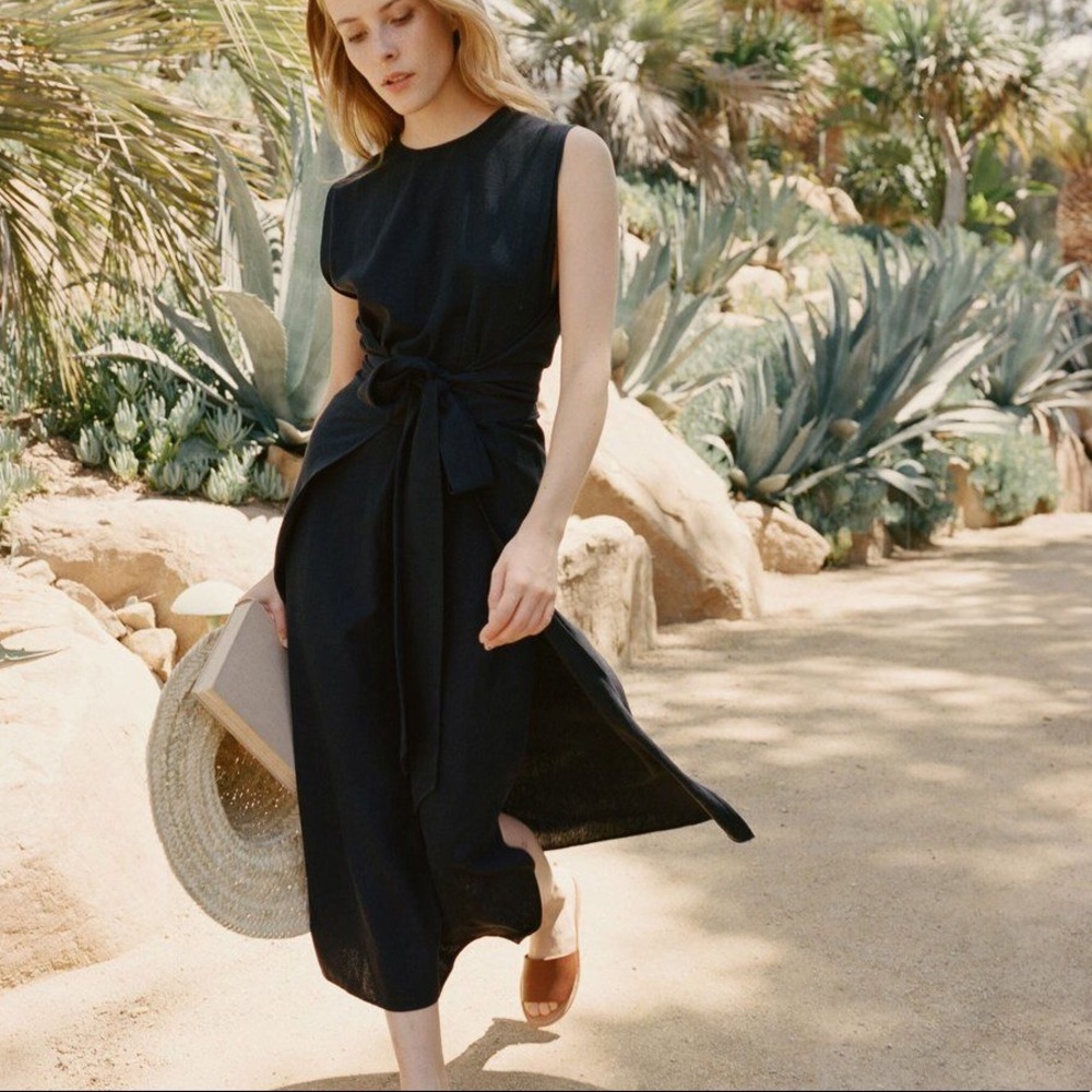 Doen Market Wrap Dress in Deep Ink, labeled size M